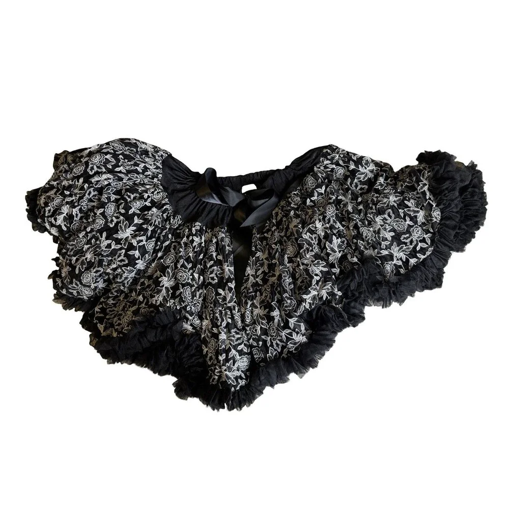 Oopsy Daisy Baby Inc Black Petticoat girls under skirt costume fluff tutu L/6X